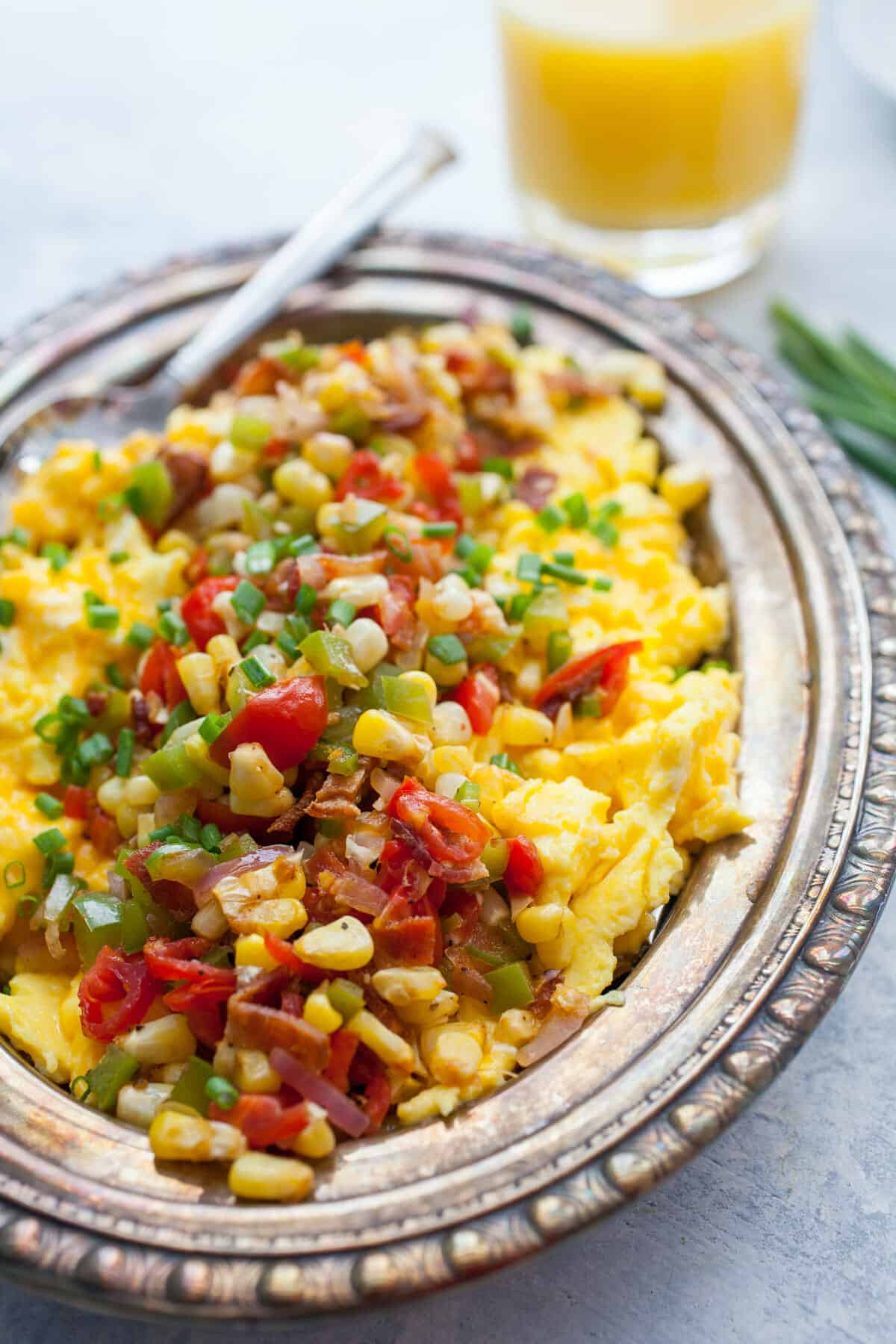 Loaded Scrambled Eggs: For the indecisive breakfast lover. This is too much filling to make an omelet with so I just piled it high and called it LOADED. A delicious breakfast, no doubt. | macheesmo.com