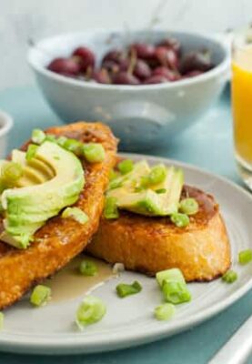 Savory Avocado French Toast: A new take on the classic french toast mashed up with avocado toast! It's the best version of savory and sweet! YUM! | macheesmo.com