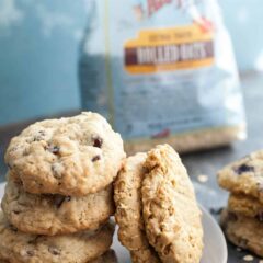 Oatmeal Cookies Three Ways: Basic oatmeal cookies with three new twists on them. If you're an oatmeal cookie fan, you'll want to try these! Versions include cherry chocolate, blueberry lemon, and peanut butter banana. | macheesmo.com