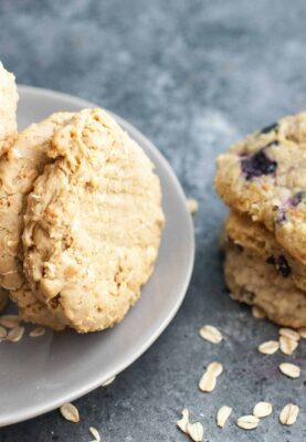 Oatmeal Cookies Three Ways: Basic oatmeal cookies with three new twists on them. If you're an oatmeal cookie fan, you'll want to try these! Versions include cherry chocolate, blueberry lemon, and peanut butter banana. | macheesmo.com