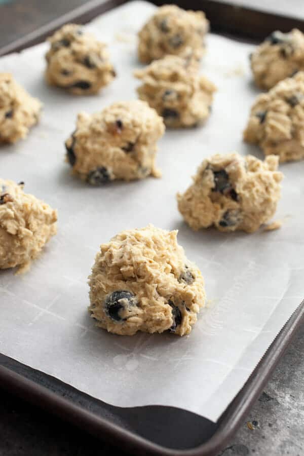 Blueberry Lemon oatmeal cookies