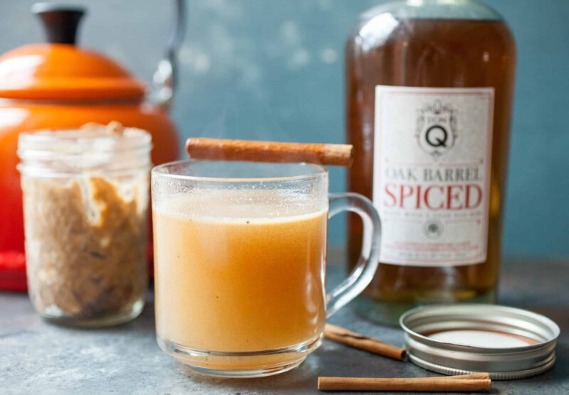 Hot Buttered Rum in Jars: The perfect way to make a delicious warm cocktail with almost no work. Also makes great holiday gifts! | macheesmo.com