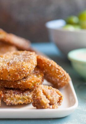Classic Fried Green Tomatoes: Save those last tomatoes of the season for this delicious and classic appetizer. One of my absolute favorites! | macheesmo.com
