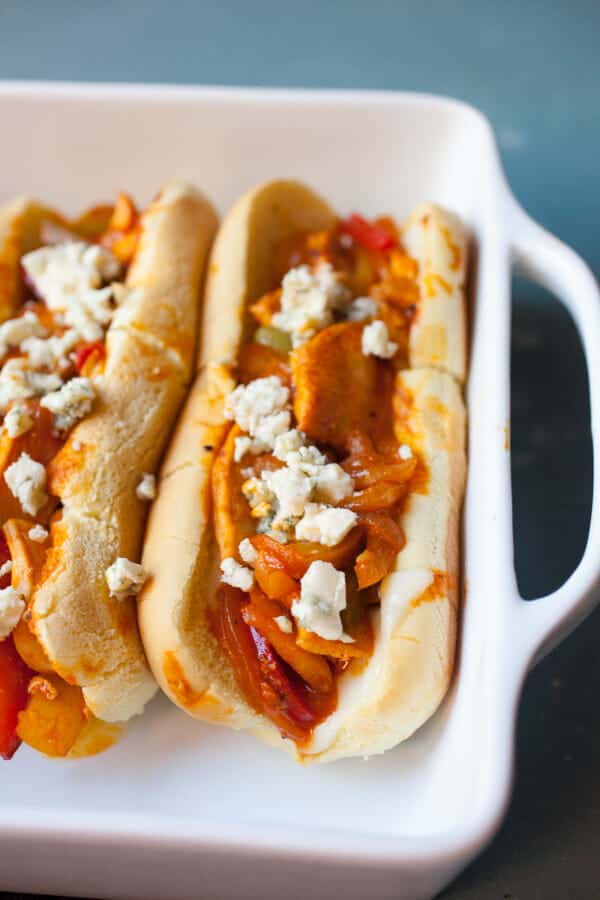 Baked Buffalo Chicken Subs