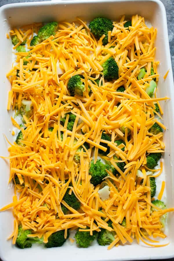 Ready to bake Broccoli Cheddar Casserole