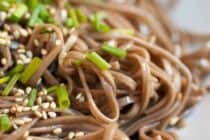 Perfect Soba Noodles with Sesame seeds and scallion