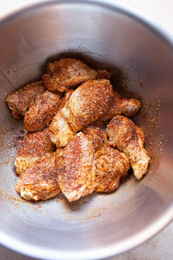Pickle Brined Chicken Wings ready to bake.