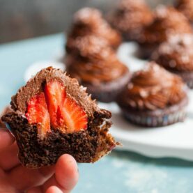 Chocolate Covered Strawberry Cupcakes