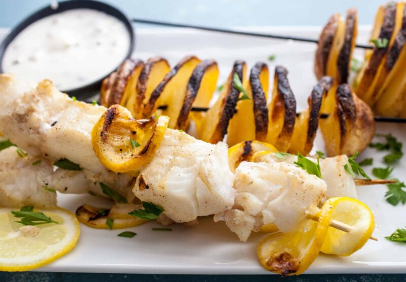 Fish and Chips Kebabs