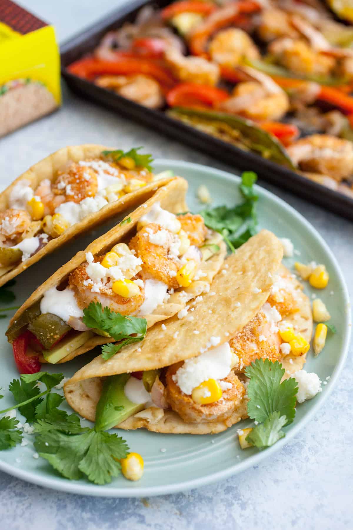 Shrimp Sheet Pan Crispy Tacos