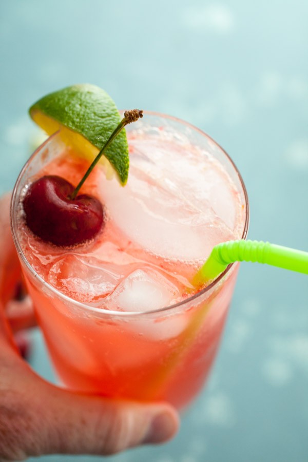 Adult Cherry Lime Rickey Cocktail