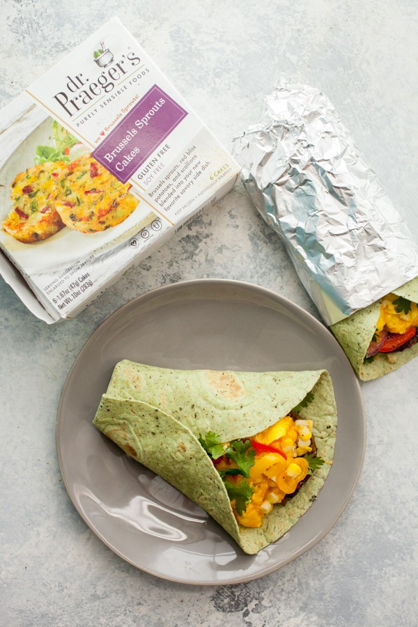 Brussels Sprouts Breakfast Burritos