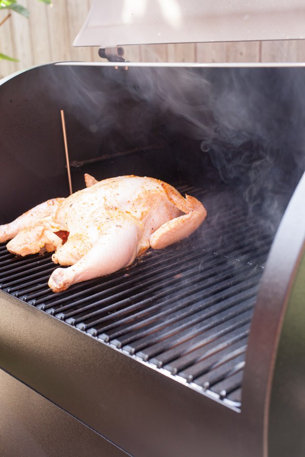 Chicken on the grill.