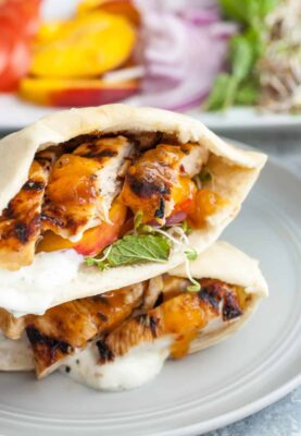 Grilled Chicken Pita Sandwiches