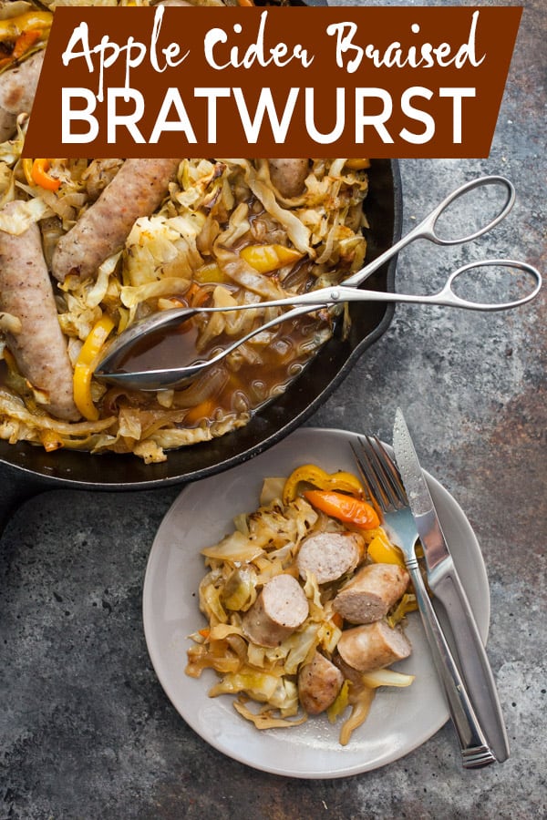 Apple Cider Braised Bratwurst