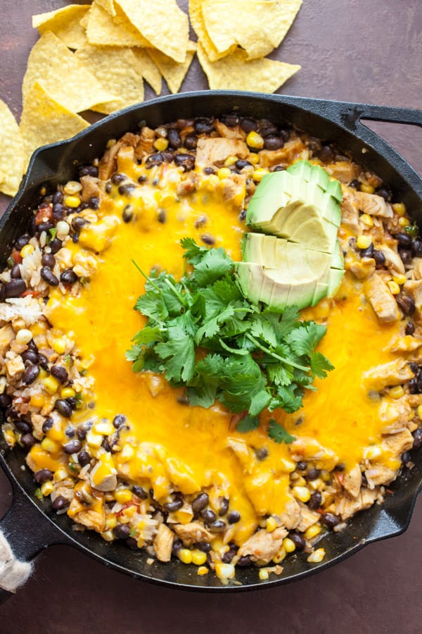 Cheesy Chicken Taco Skillet