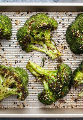 Sesame Chili Broccoli Steaks
