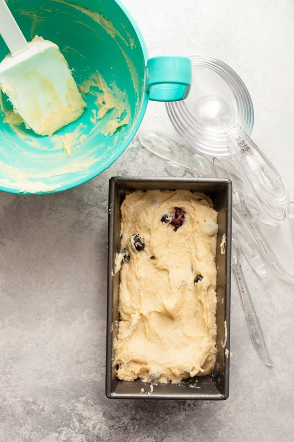 Yogurt cake ready to bake. 