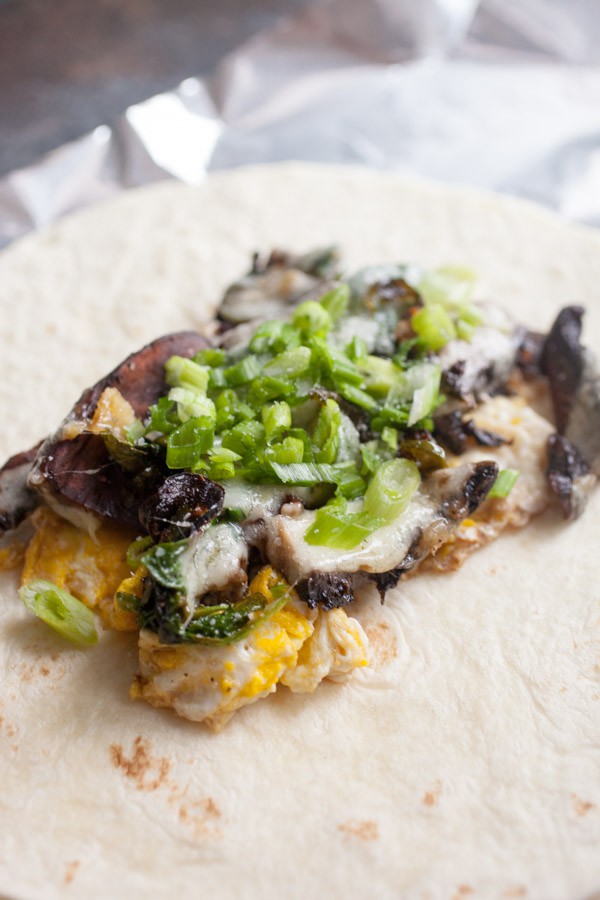 Mushroom Swiss Breakfast Wraps