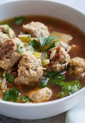 Chicken Meatball Orzo Soup