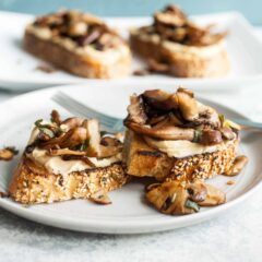 Mushroom Hummus Toast