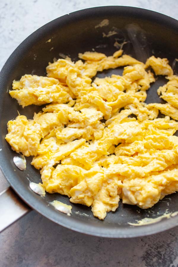 Scrambled Eggs for Quick Breakfast Tacos.