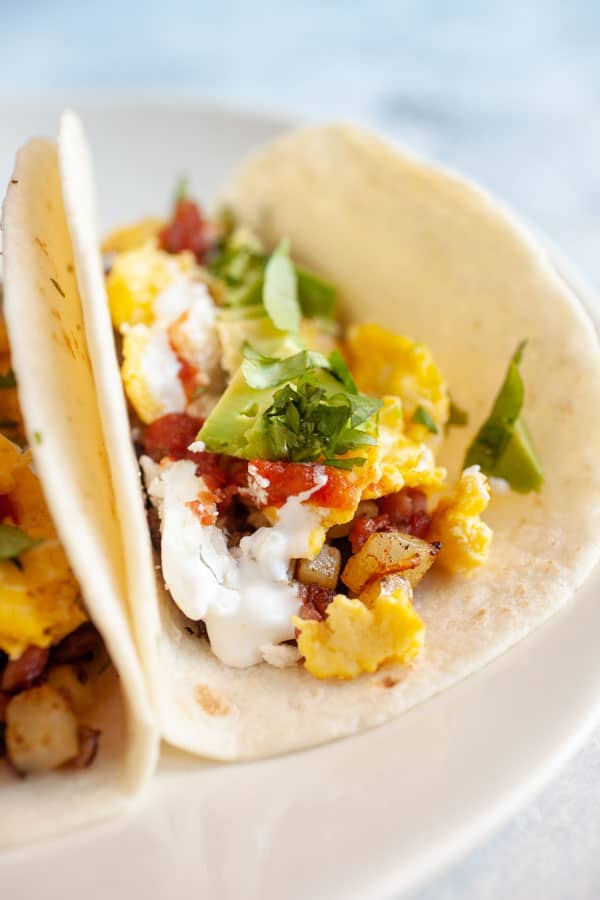 Quick Breakfast Tacos.