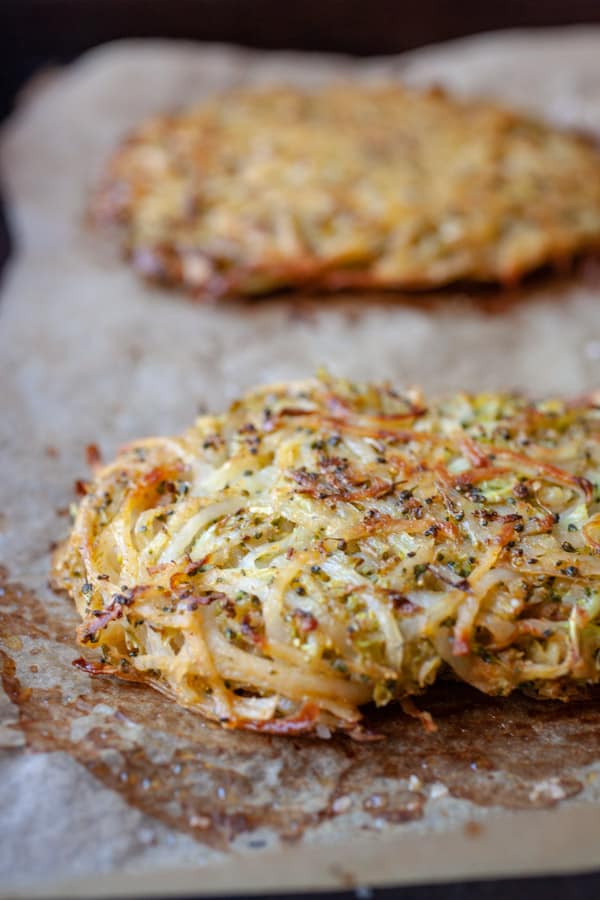 Crispy edges - broccoli hash browns recipe