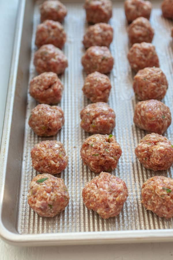 Shaping Meatballs - Sesame Ginger Meatballs