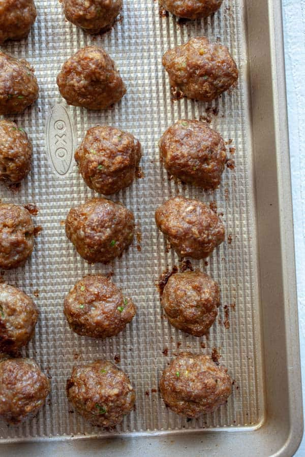 Baked meatballs - Sesame Ginger Meatballs