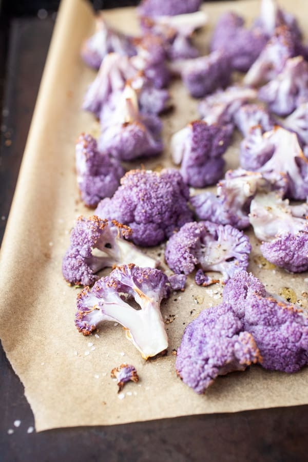 Roasted Cauliflower for Farro Salad Bowls