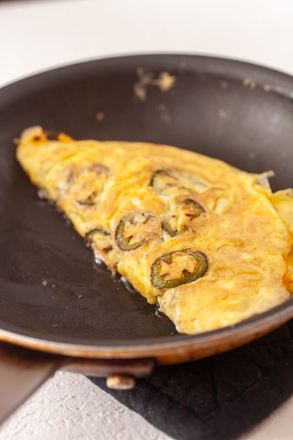 Folded over - Cheddar Jalapeno Omelette