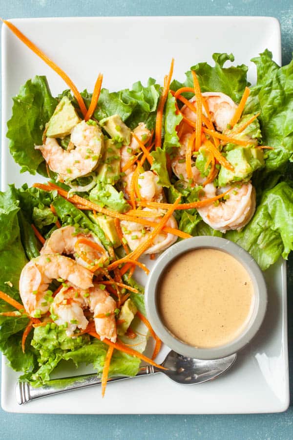 Avocado Shrimp Lettuce Wraps