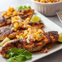 Grilled Chicken with Cantaloupe Habanero Salsa