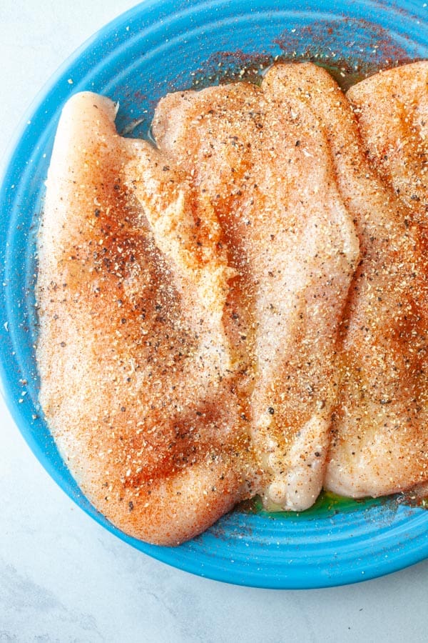 Chicken prep - Grilled Chicken with Cantaloupe Salsa.