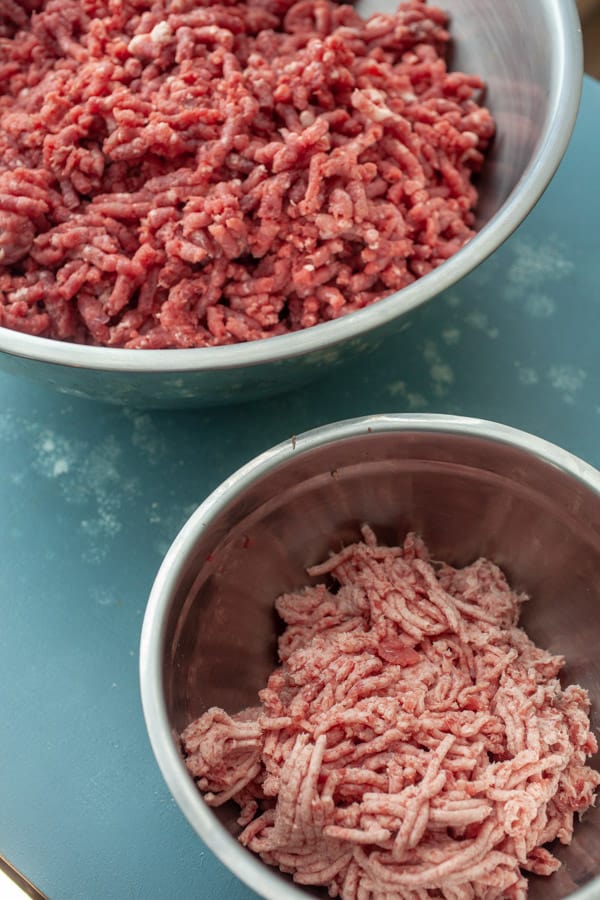 Fat and lean meat - Homemade Ground Beef for burgers