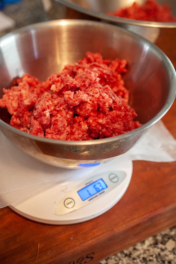 Portioning - Homemade Ground Beef for burgers