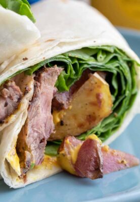 Grilled Steak and Potatoes Wraps