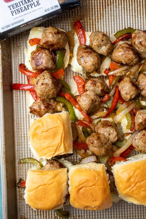 Topping Chicken Meatball Sliders