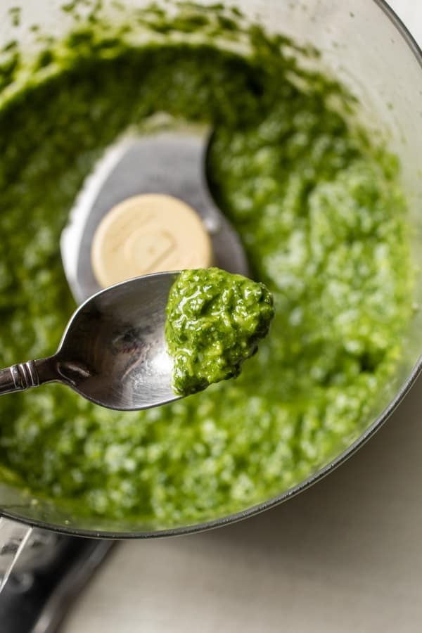 Mixed up - Spinach Pesto for Mac and Cheese