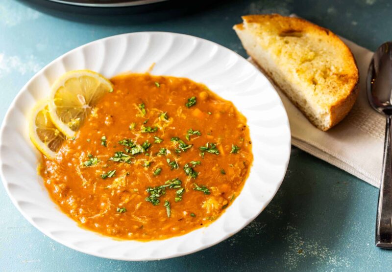 Pressure Cooker Lemony Lentil Soup