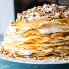 Pumpkin Spice Crepe Cake