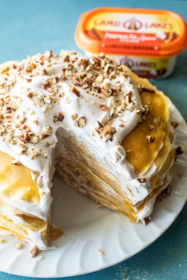 Pumpkin Spice Crepe Cake