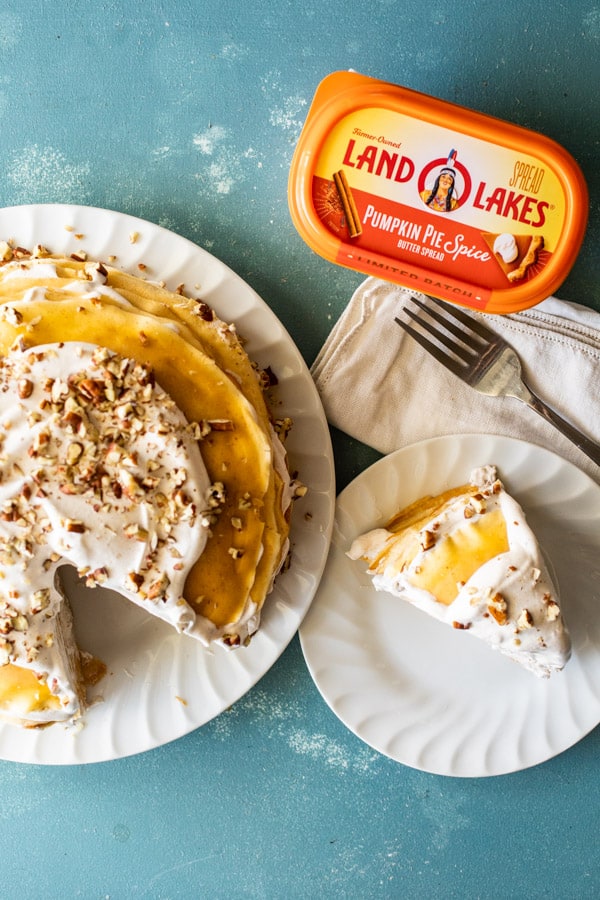 Pumpkin Spice Crepe Cake