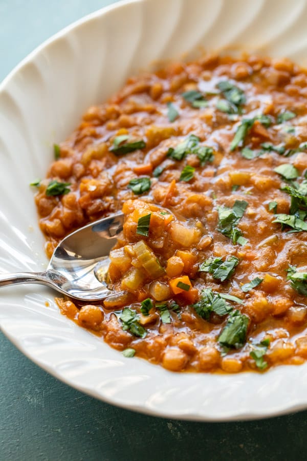 Pressure Cooker Greek Lentil Soup