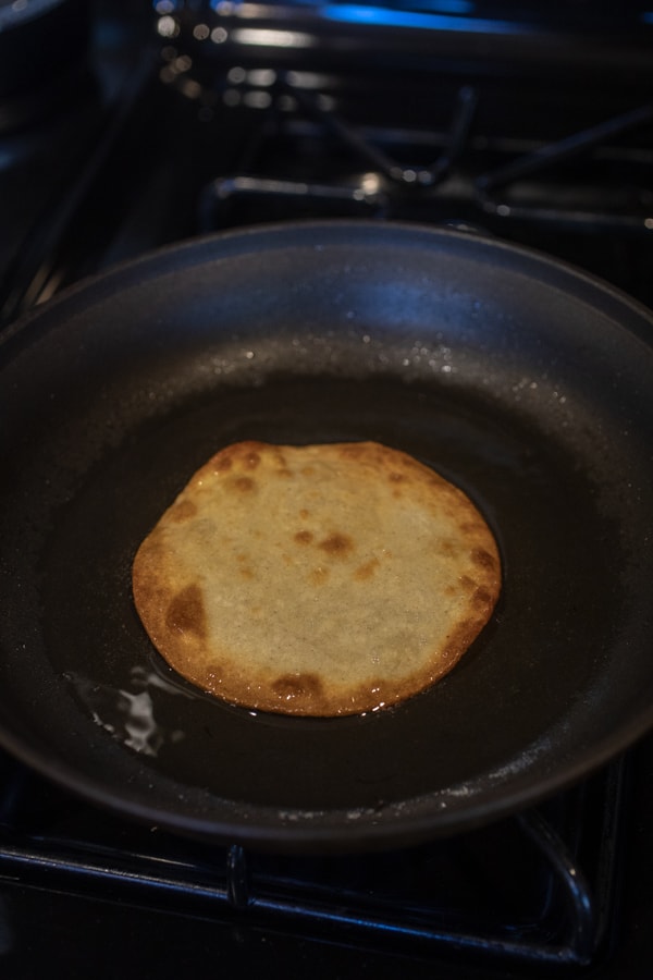 Frying tortillas for tostadas