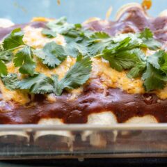 Chicken Fajitas Enchiladas for Two