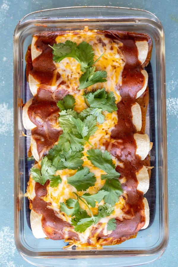 Chicken and Cheese Enchiladas for Two