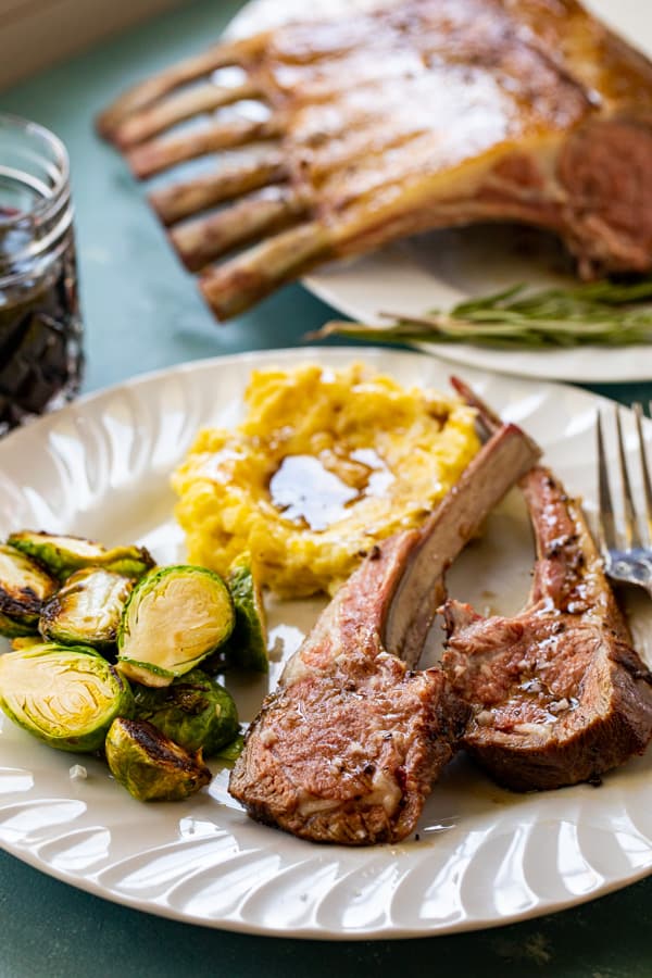 Sous Vide Rack of Lamb with Sides