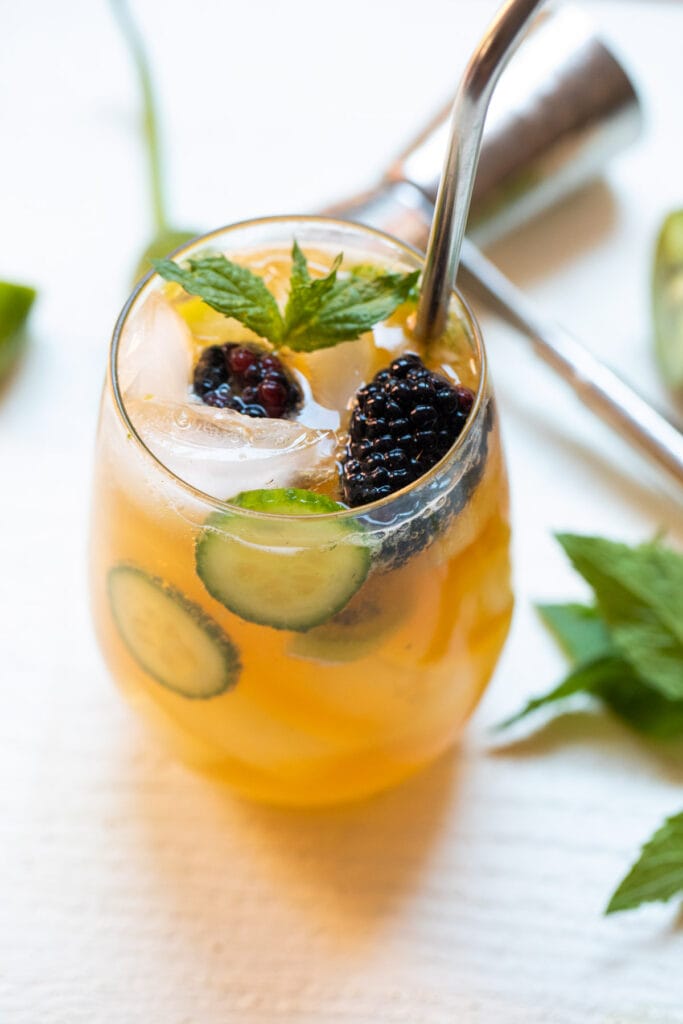 Pimm's Cup with a nice straw.